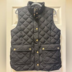 Talbots Black Quilted Vest